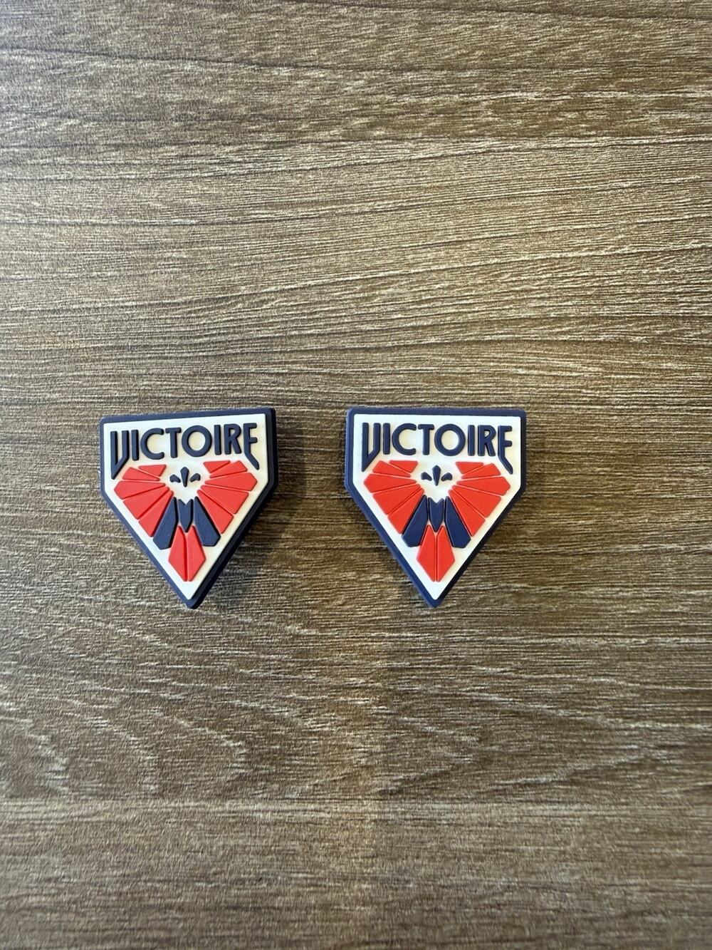 2 France Soccer Victoire Crest Shoe Charms Fits Crocs Wristband Accessories